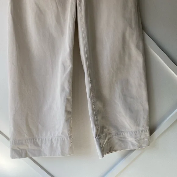 Apiece Apart Merida High Waist Wide Leg Crop Pants Khaki Cotton Size 6 | Minimal - Picture 12 of 15
